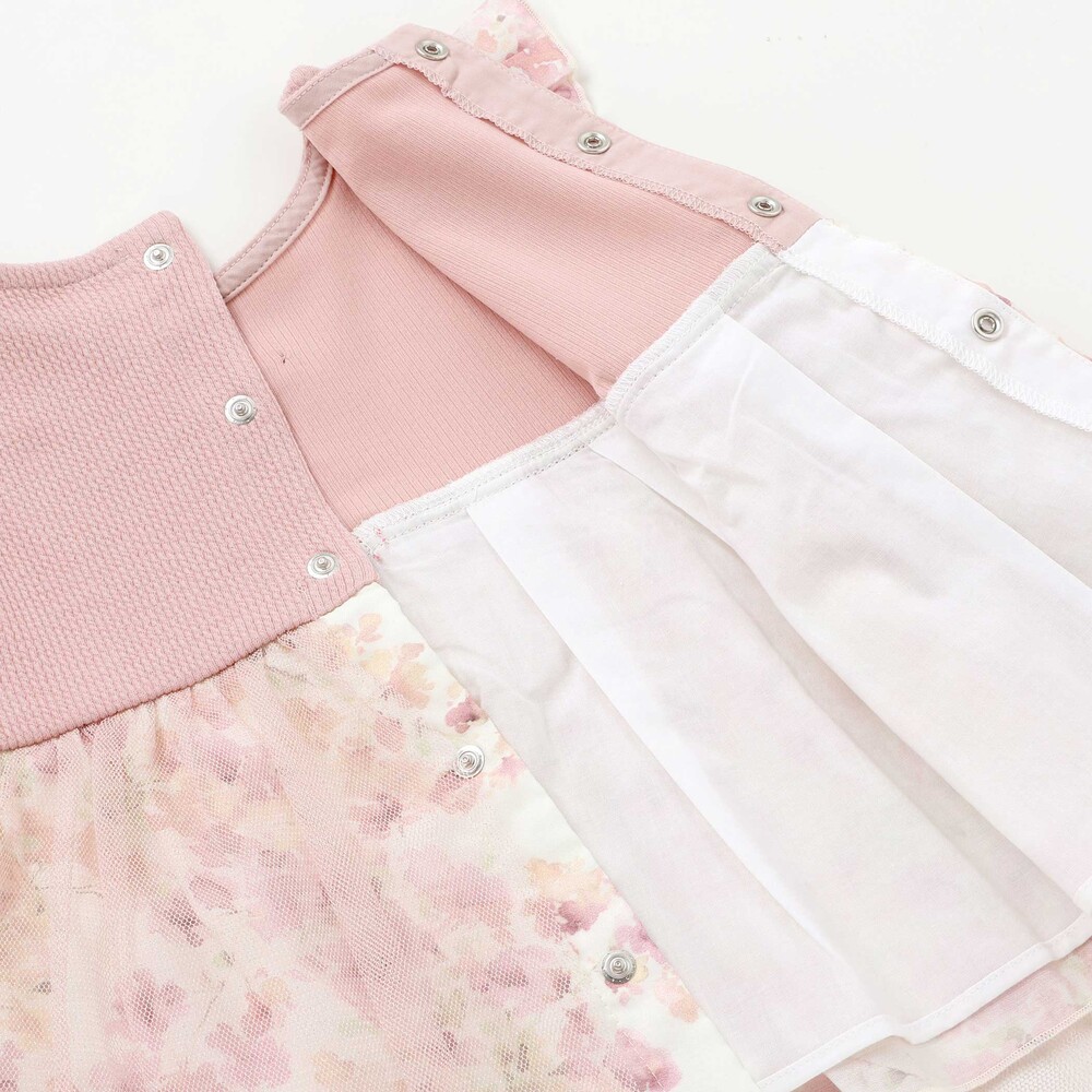 【お揃い】テレコフェイスチュールチュニック(70~90cm) パープル系 ワンサイズ