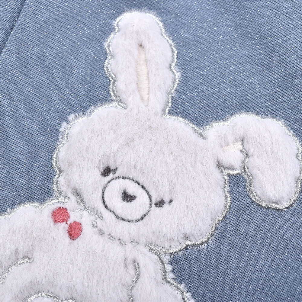 お揃い 】 うさぎ ファー パッチ ラメ ワンピース (80~130cm)(80cm ブルー): ワンピース-子供服べべの公式通販サイト 「BEBE  MALL」