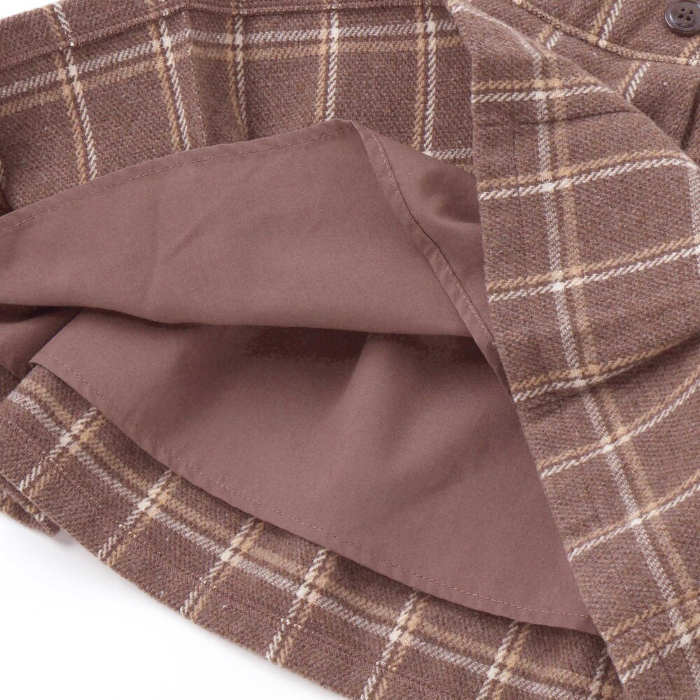 ティアラ刺しゅう付きチェックプリーツドッキングワンピース(90~130cm) ブラック×グレー系 90cm