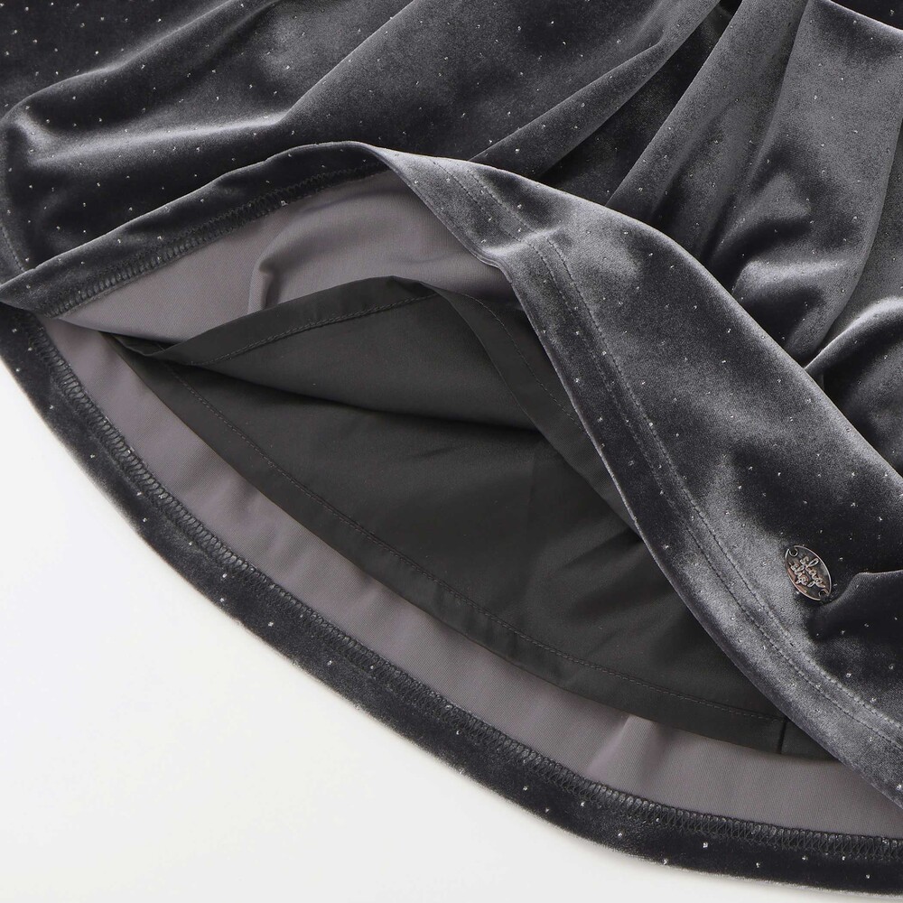 きらめくラメドットベロアビスチェセットアップ(90~130cm) ブラウン 90cm