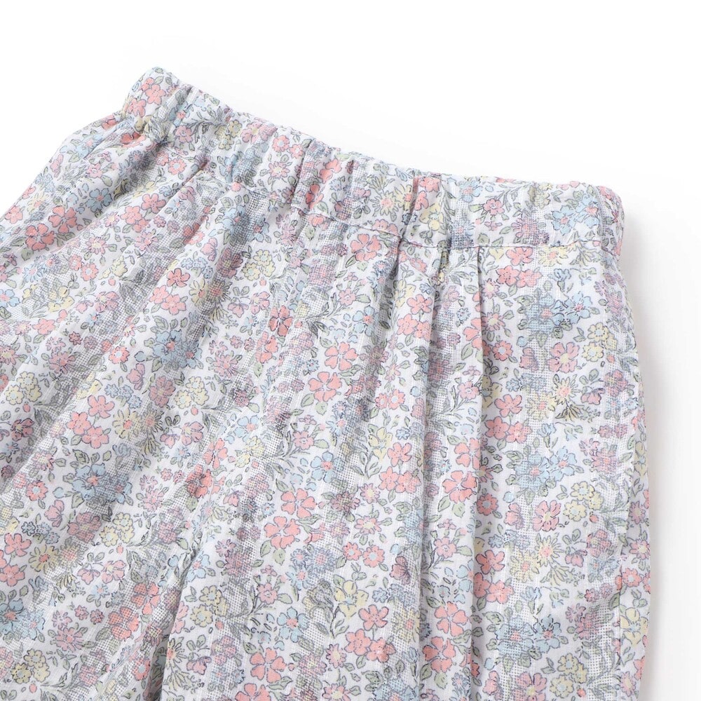 花柄チュニック+ショーパンセットアップ(80~130cm) イエロー系 80cm