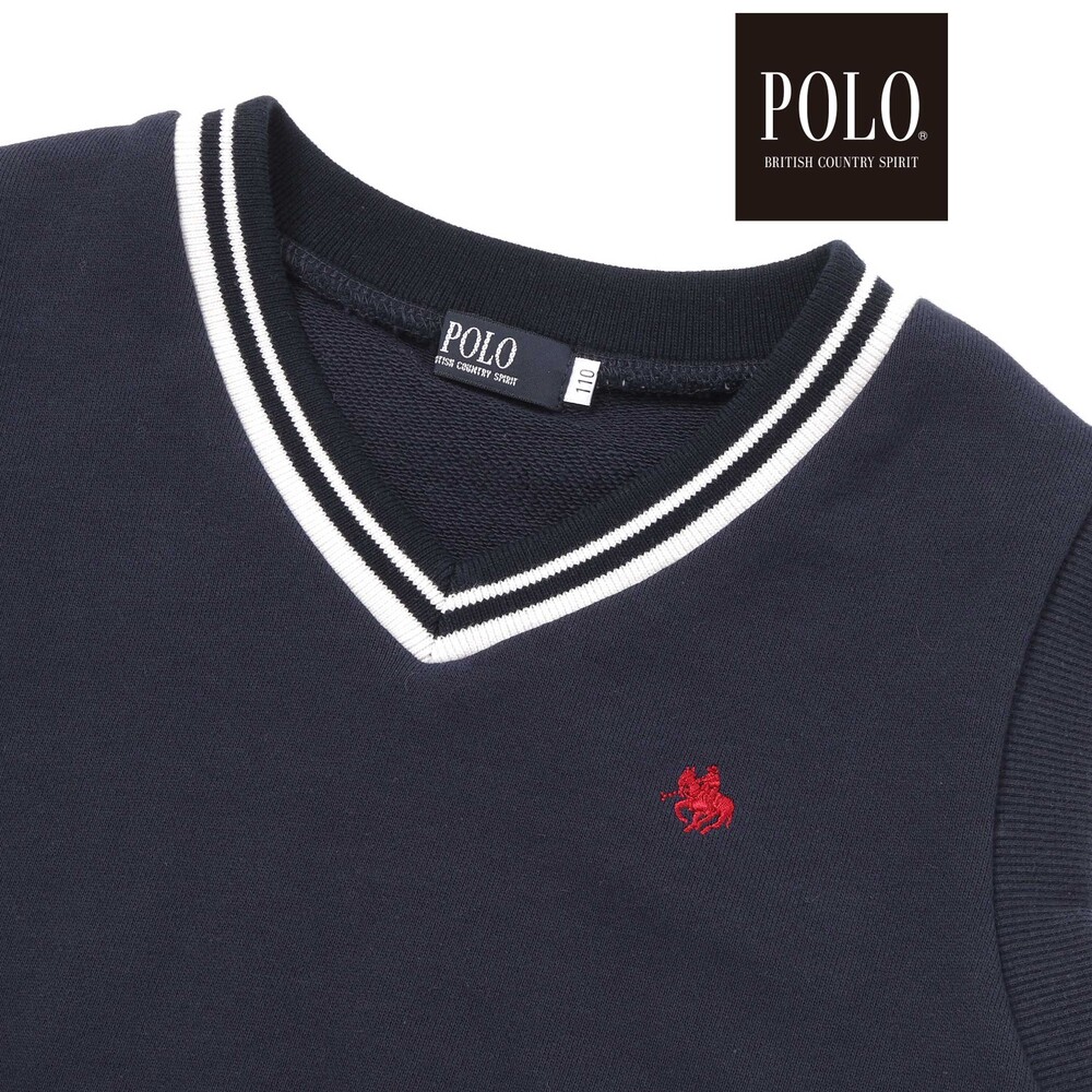 【POLO BCS(ポロ・ビーシーエス)×SLAP SLIP】長袖Tシャツ&ベストセット(80~130cm) ブラウン 80cm
