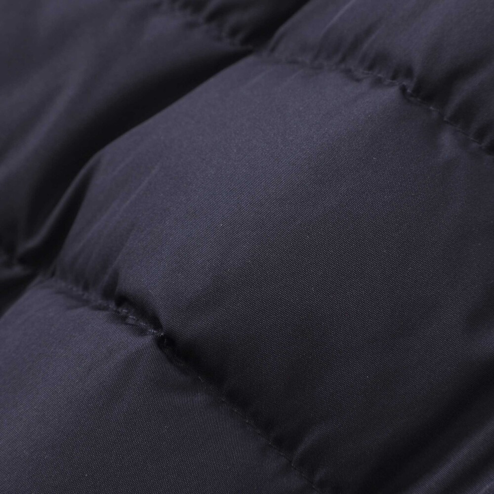 フード付き腰リボンペプラムダウンコート(90~130cm) ネイビー 90cm