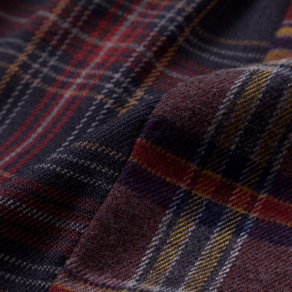 【お揃い】ハートいっぱい刺しゅうモチーフ切り替えチェックドッキングトレーナー(80~130cm) オフホワイト 80cm