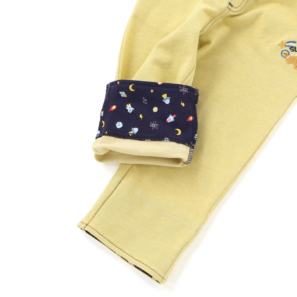 裾折り返し7分丈ツイルパンツ(80~120cm) ブルー 80cm