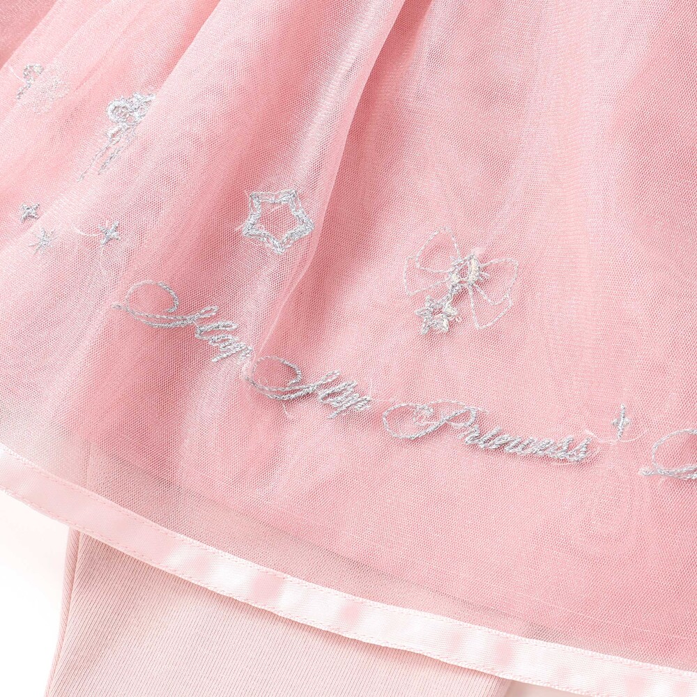 【スラプリ】レギンスドッキングチュールスカッツ(80~130cm) ホワイト 90cm