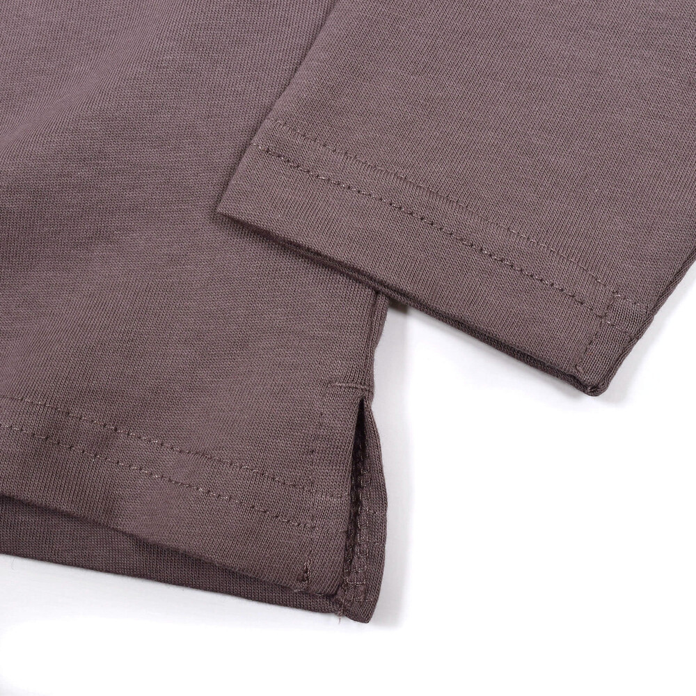 色 柄 バリエーション 長袖 Tシャツ (80~130cm) ブラウン 100cm