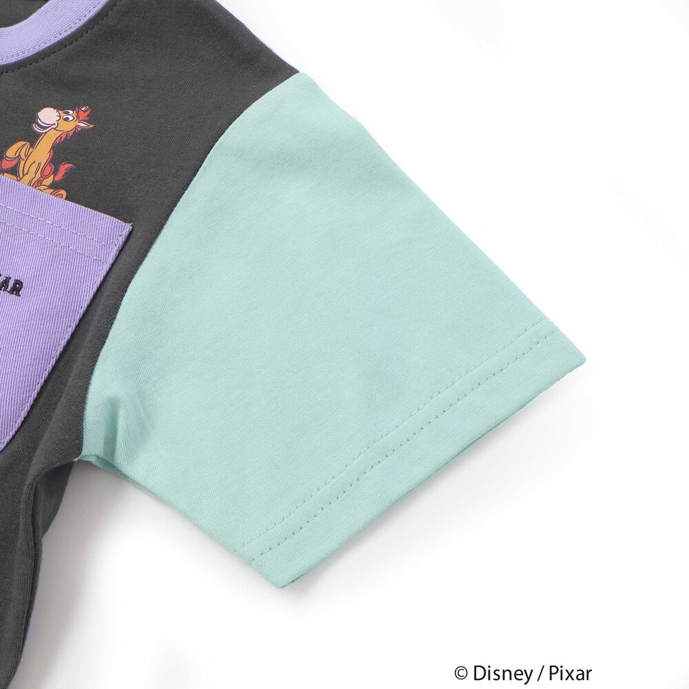 【トイ・ストーリー(Toy Story)コレクション】キャラクタープリントバイカラー半袖Tシャツ(80~130cm) ホワイト 80cm