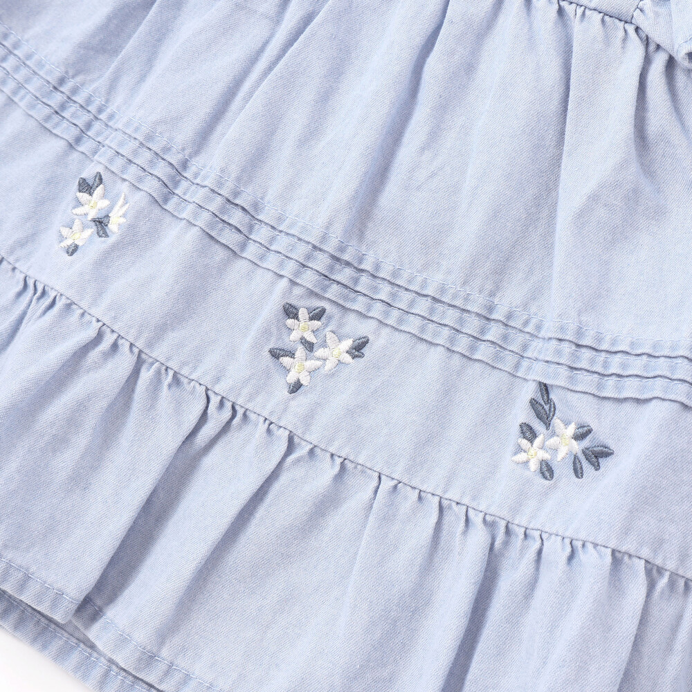 ピンタックティアードワンピースブルマ付きセットアップベビー(70~80cm) ホワイト ワンサイズ