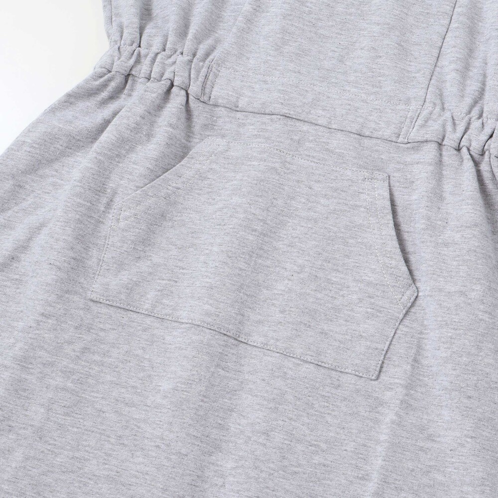 フルジップ肩あきフードワンピース(110~150cm) グリーン 110cm