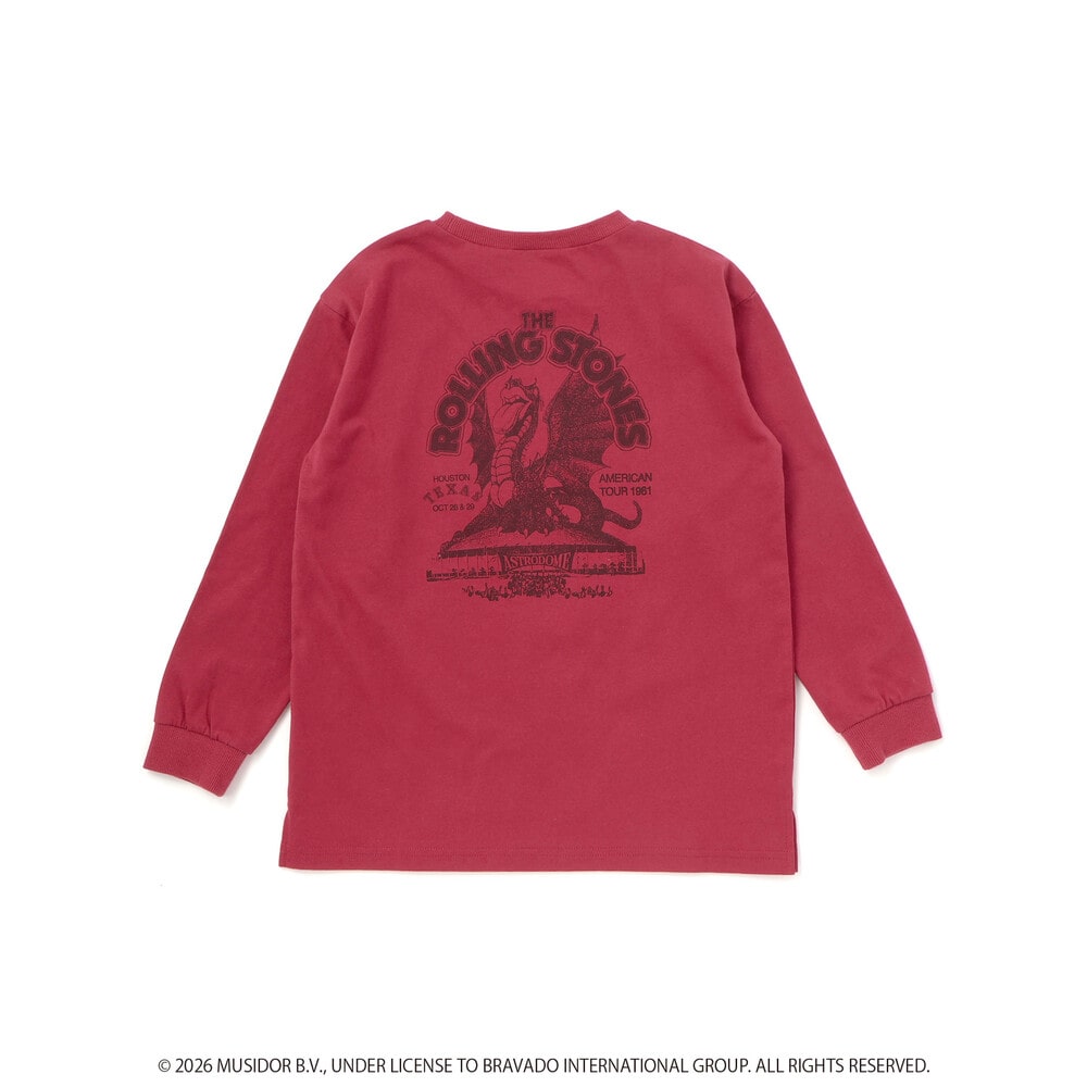 【ザ・ローリング・ストーンズxNEXCHIC】天竺フロッキープリントTシャツ(110~150cm) ホワイト 110cm