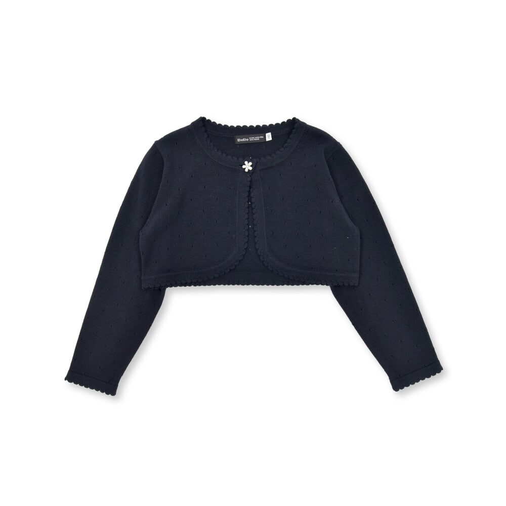 ニットボレロカーディガン(110~130cm) ネイビー 110cm