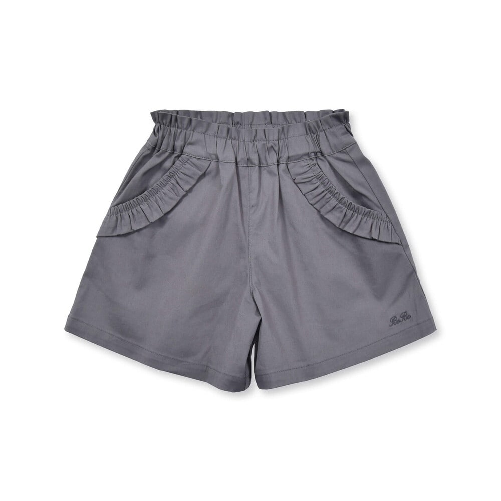 ストレッチツイルフリルポケットショートパンツ(90~150cm) グレー 90cm