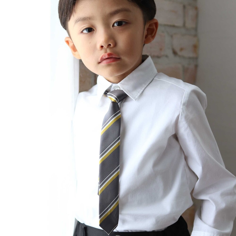 レジメンタルネクタイ グレー系 ワンサイズ