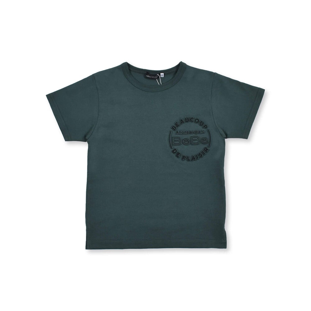 コットン USA ゴシック ロゴ プリント Tシャツ (90~150cm) ブラック 130cm