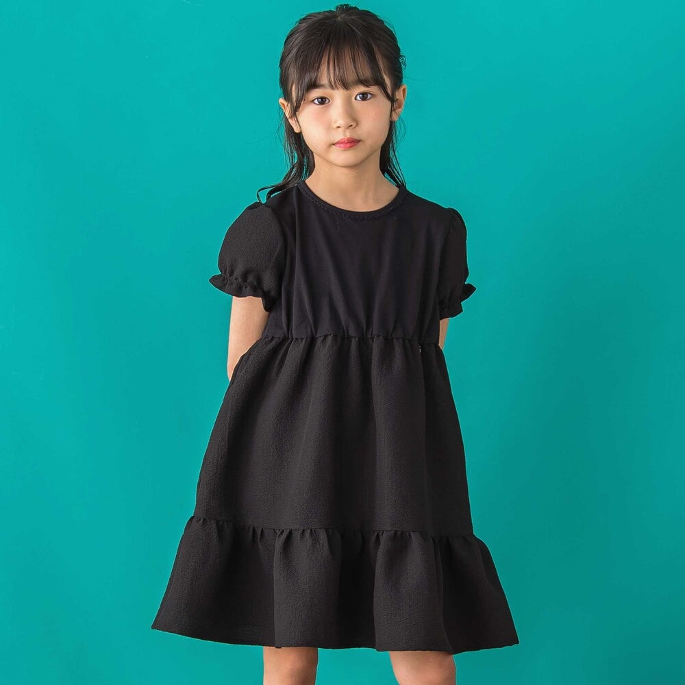 【店舗限定】パフスリーブティアードワンピース(95~150cm)