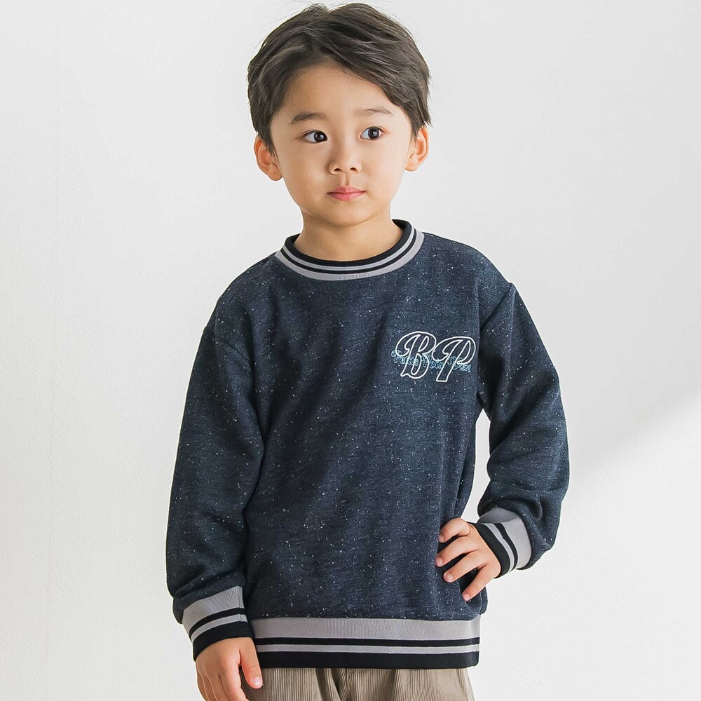 限定商品】裏毛エルボーパッチトレーナー(95～150cm)(95cm ブラック