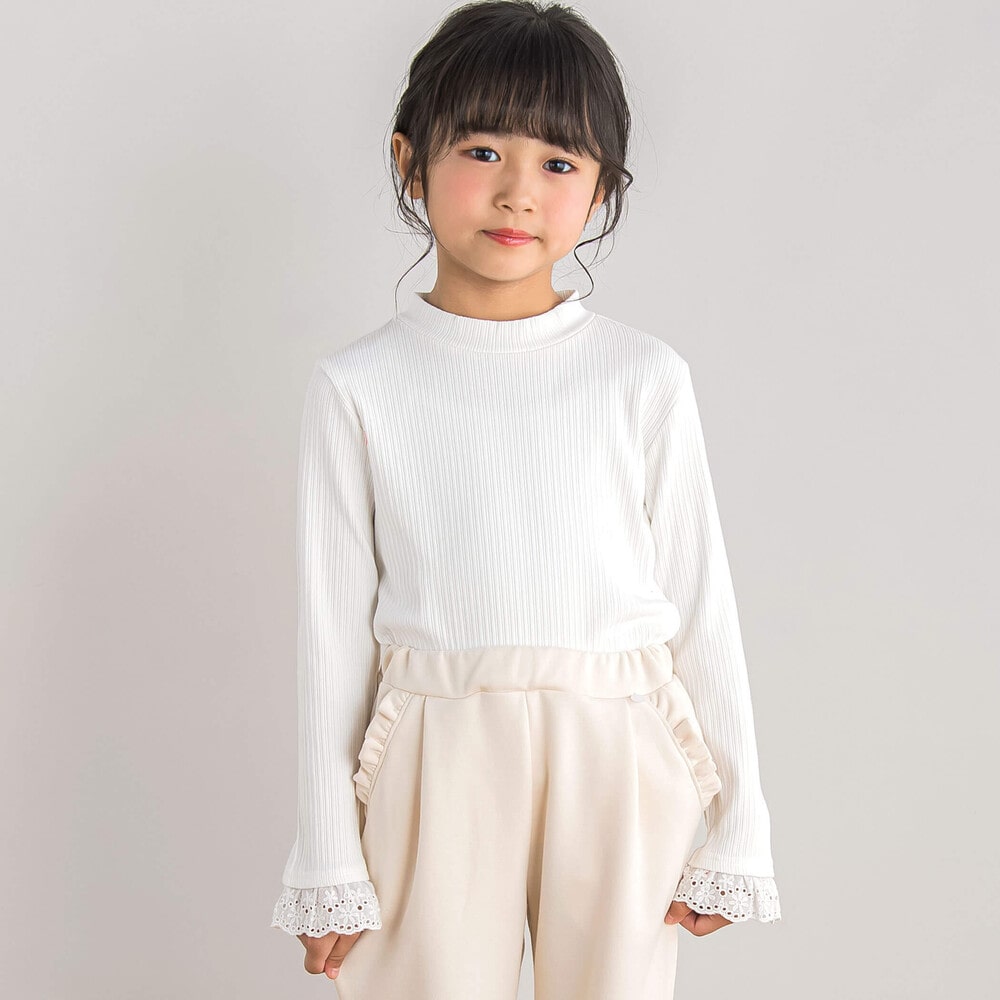 限定商品】リブ袖レーストップス(95~160cm)【LIMITED EDITION 