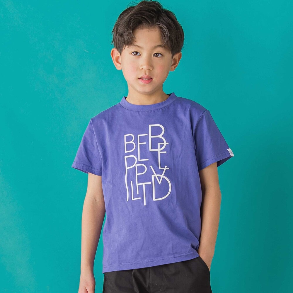 立体プリントロゴ天竺半袖Tシャツ
