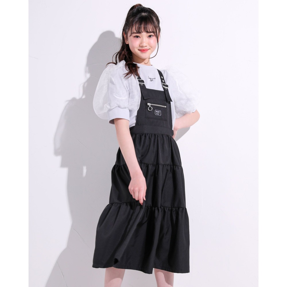 ティアード ジャンパースカート(130~160cm) ブラック 130cm