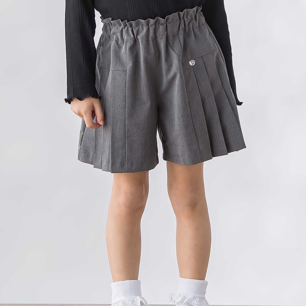 サイドタックキュロットパンツ(100~150cm) ブラック系 100cm