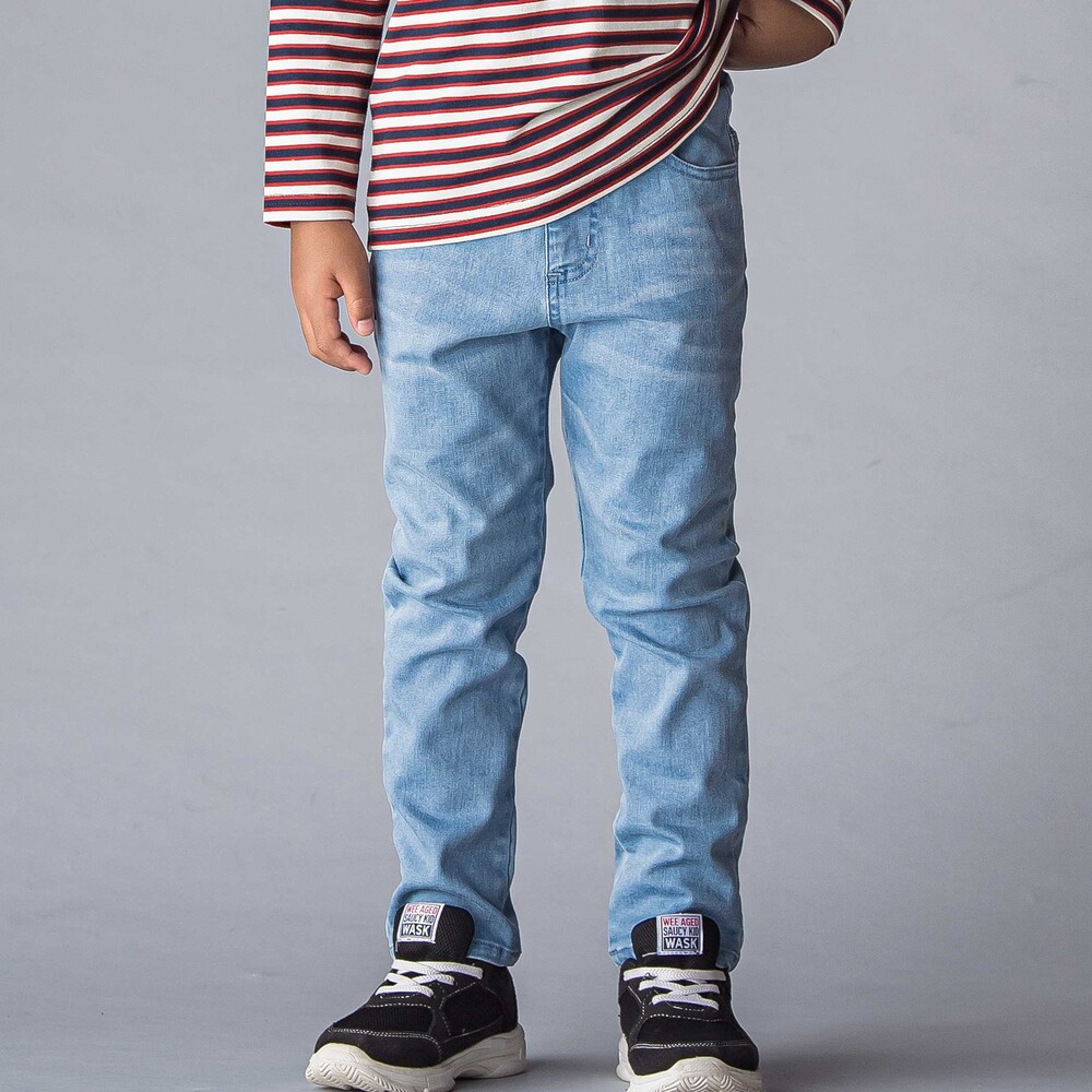 ロゴネーム付きストレッチデニムパンツ(100~160cm) ブルー 100cm