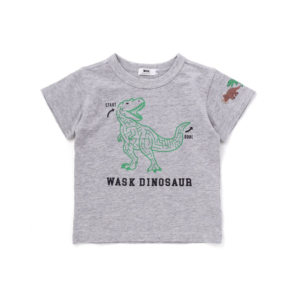 恐竜迷路Tシャツ(80~110cm) グレー 90cm