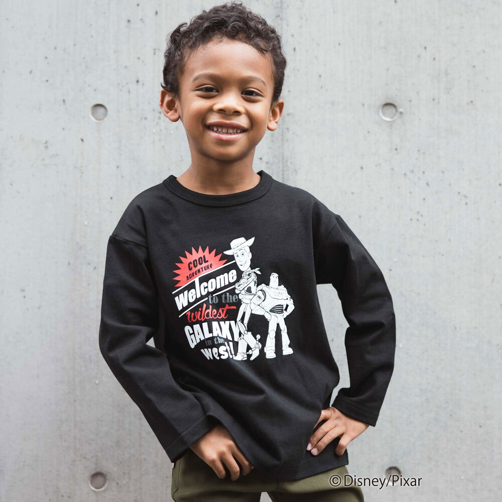 【TOY STORY】バックロゴビッグTシャツ(90~160cm) ブラック 110cm