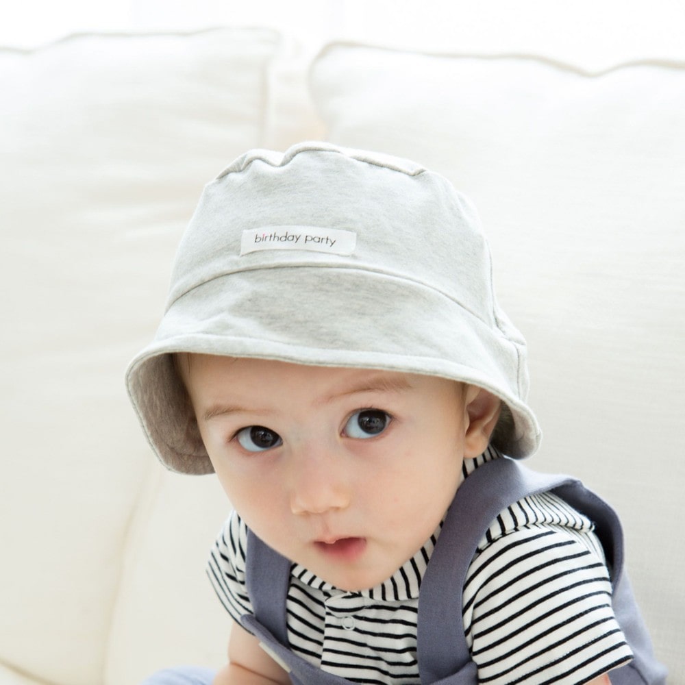 ロゴラベル 無地 ボーダー バケットハット 帽子 ベビー(ﾜﾝｻｲｽﾞ グリーン): 新生児/ベビー-子供服べべの公式通販サイト 「BEBE MALL」