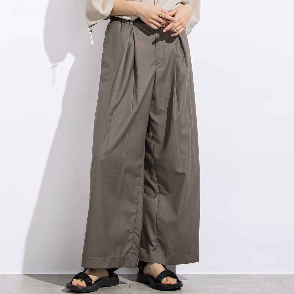 サージボックスタックロングパンツ親子お揃い大人(140~160cm) ブラウン S(140~150cm)