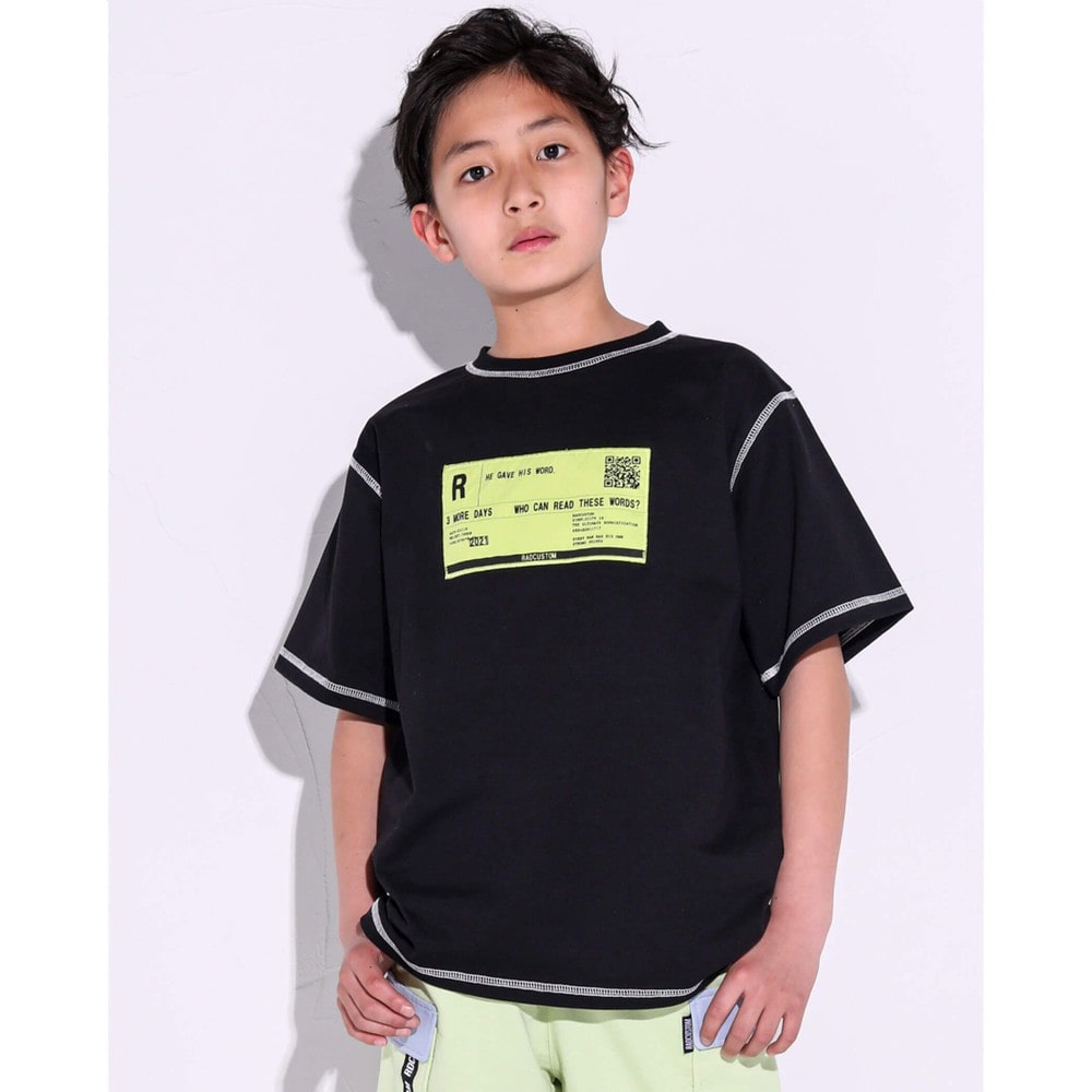フロント パッチ Tシャツ(120~160cm) グレー 140cm