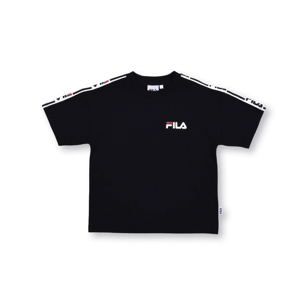 【 FILA × RADCUSTOM 】ロゴライン ワンポイント Tシャツ(120~160cm) ホワイト 120cm