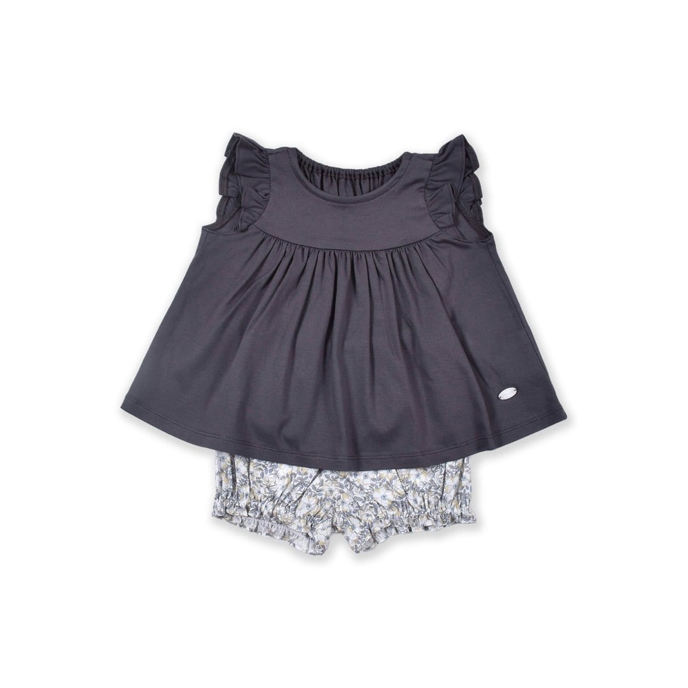 Bebe べべ Bebe Mall Official Online Store日本製 リバティ プリント May Morris フラワー オーガニックコットン ブルマ トップス セット ベビー 70 90cm S 70 80cm グレー 新生児 ベビー ベベ モール オフィシャルオンラインストア