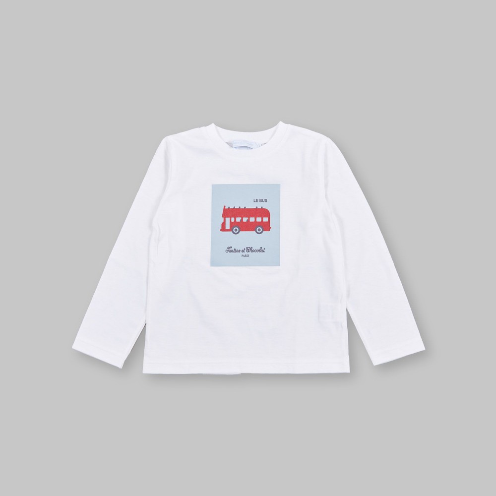 ナチュラル ソフト 天竺 くるま Tシャツ (110cm~130cm) ブルー 110cm