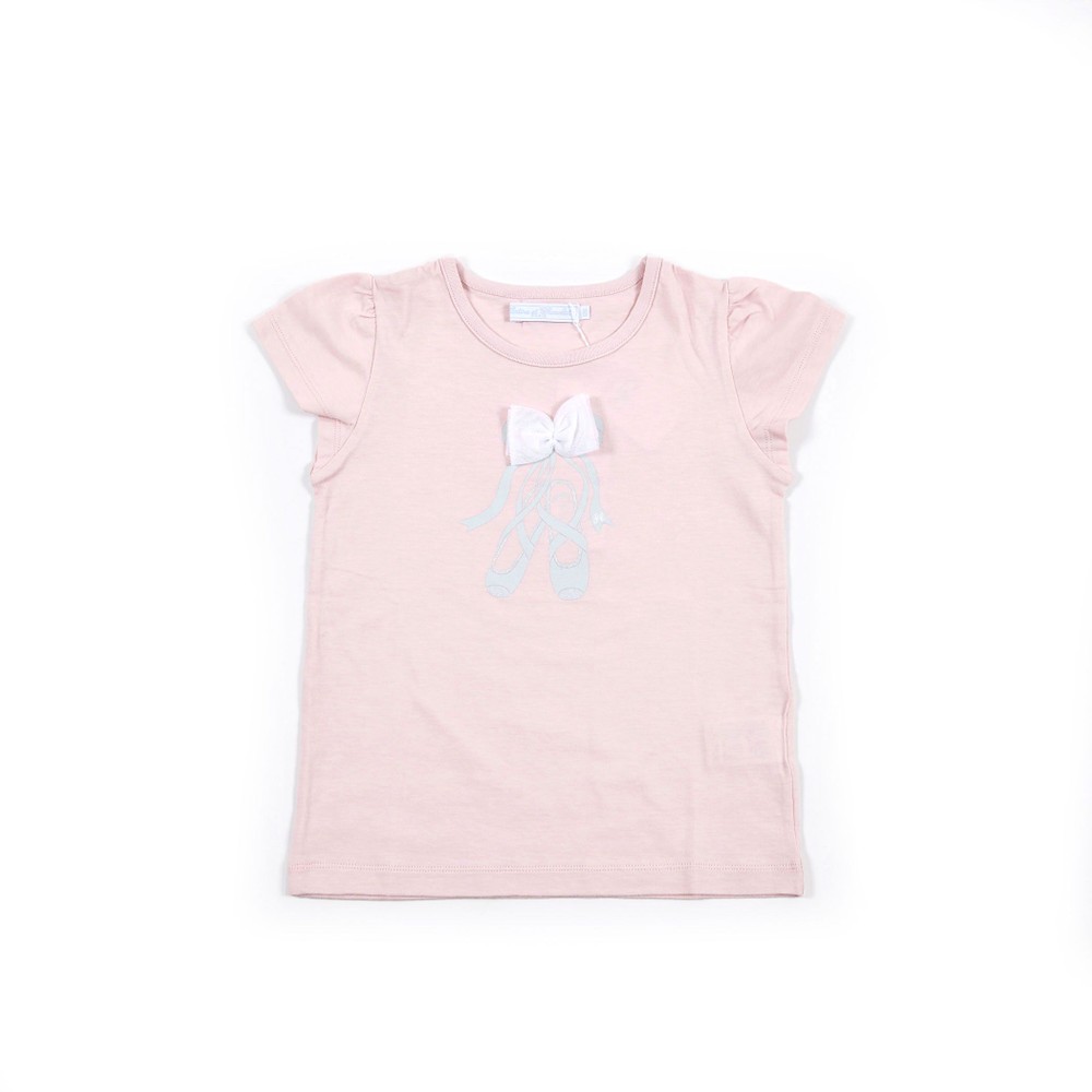 トゥシューズ プリント 半袖 Tシャツ (80cm~100cm) ブルー 80cm