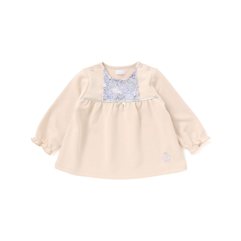 【お揃い】リバティタナローン(Patchwork Classics)Aライントレーナー(70~90cm) ベージュ系 S(70-80cm)