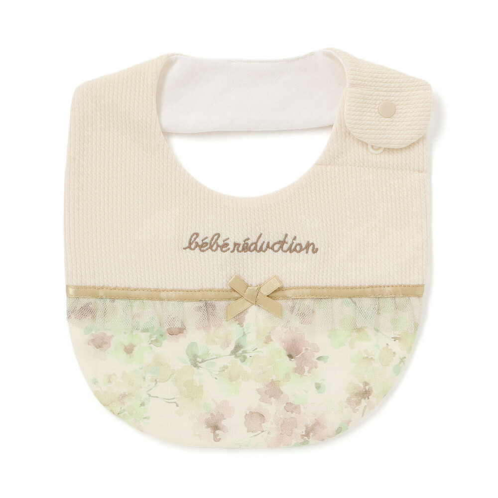 【お揃い】テレコフェイスフラワーチュールスタイ パープル系 ワンサイズ