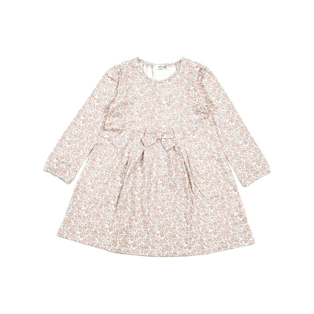 花柄 柄 ウエスト リボン ワンピース (80~130cm) イエロー系 110cm