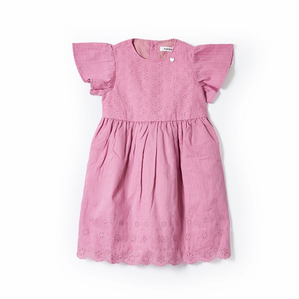 フラワー レース 裾 スカラップ ワンピース 80 130cm 130cm ピンク ワンピース 子供服べべの公式通販サイト Bebe Mall