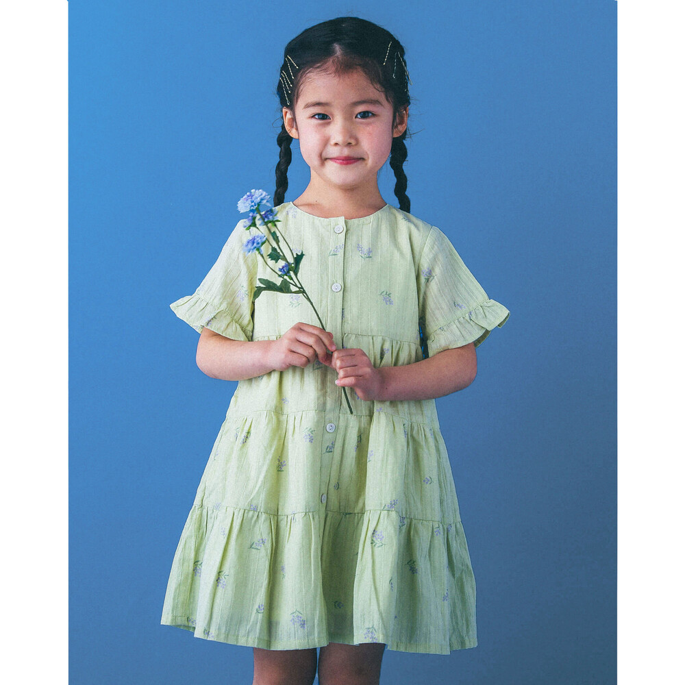 チューリップ ラベンダー ドビー ワンピース (90~130cm) ホワイト系 110cm