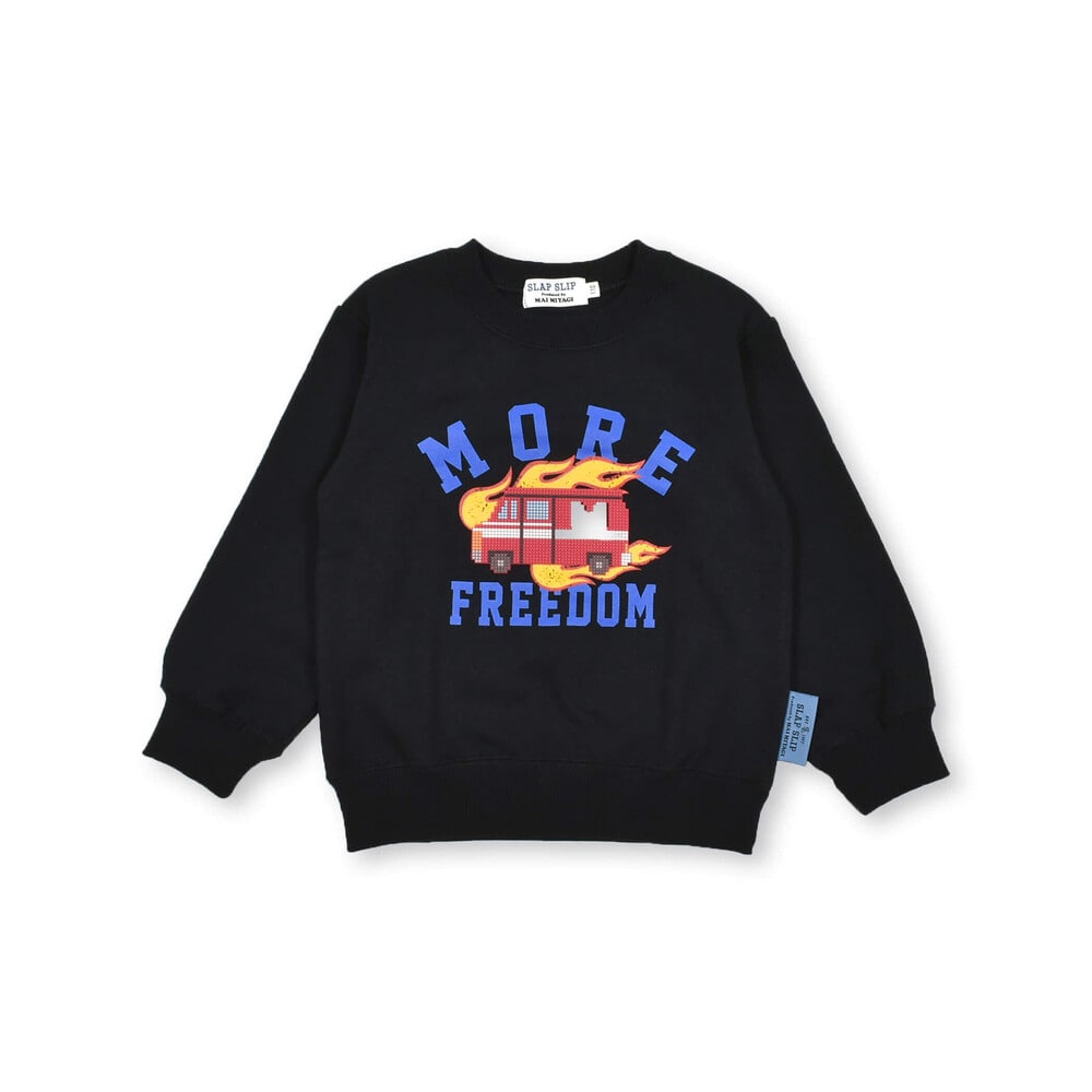 【宮城舞さん×SLAPSLIP】車ハートチューリップ立体モチーフトレーナー(80~130cm) ピンク 80cm