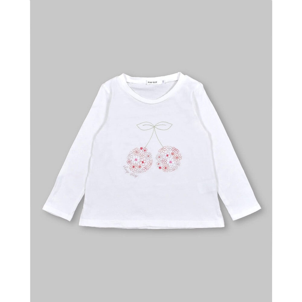 防汚加工 】 【 お揃い 】 チェリー モチーフ 長袖 Tシャツ (80~130cm)(90cm ピンク): トップス【女の子・男の子の子ども服 と言えば】-子供服べべの公式通販サイト 「BEBE MALL」