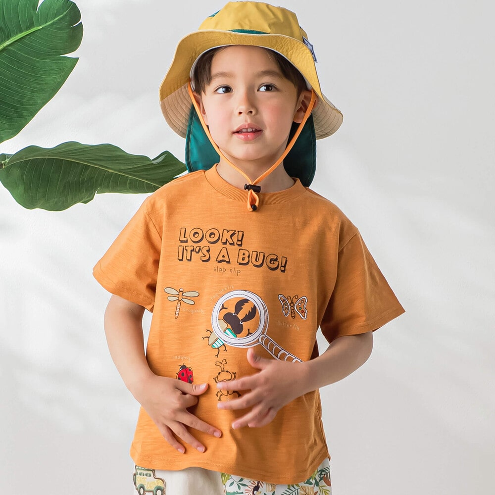 虫メガネ昆虫観察風Tシャツ