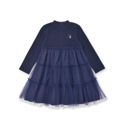 ティアードフロッキードットチュールワンピース(90~150cm)