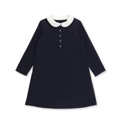 付け襟3wayパールボタンダブルクロスワンピース(100~130cm)