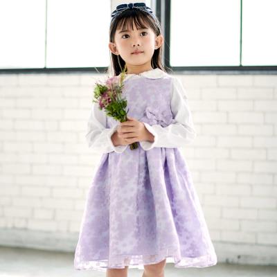 フローラルオパールプリントウエストリボンドレス(110~130cm)