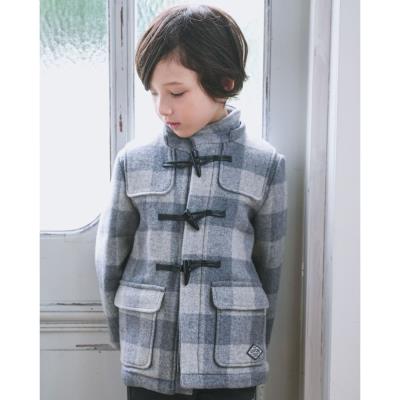 フード 取り外し ダブルフェイス ダッフル コート (90cm～140cm)(90cm