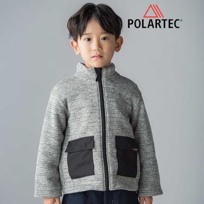 【POLARTEC(ポーラテック)】アウトポケットメランジジップブルゾン(100~150cm)