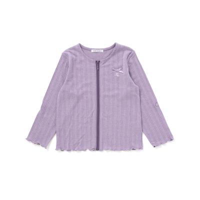 【UVカット・速乾】袖丈調節針抜きテレコ長袖ZIPカーディガン(90~130cm)