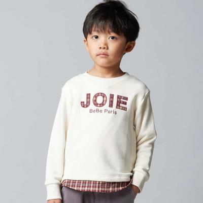 マシュマロウラケロゴパッチレイヤード風トレーナー(90~160cm)